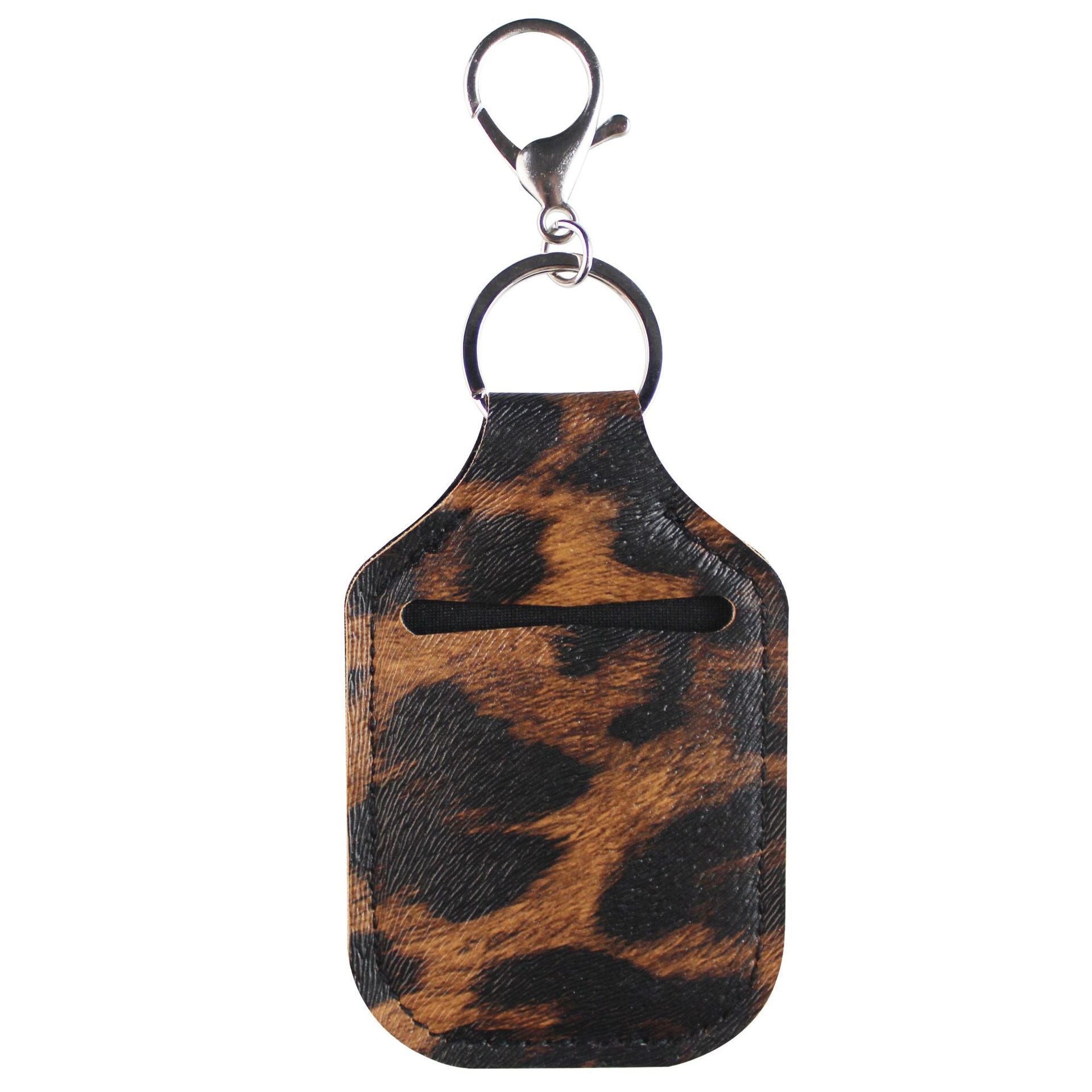 Wholesale Sports Hand Sanitizer Leather Case Key Chain
